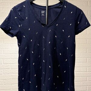 GAP Blue Fitted Crew Neck Short Sleeve Tee